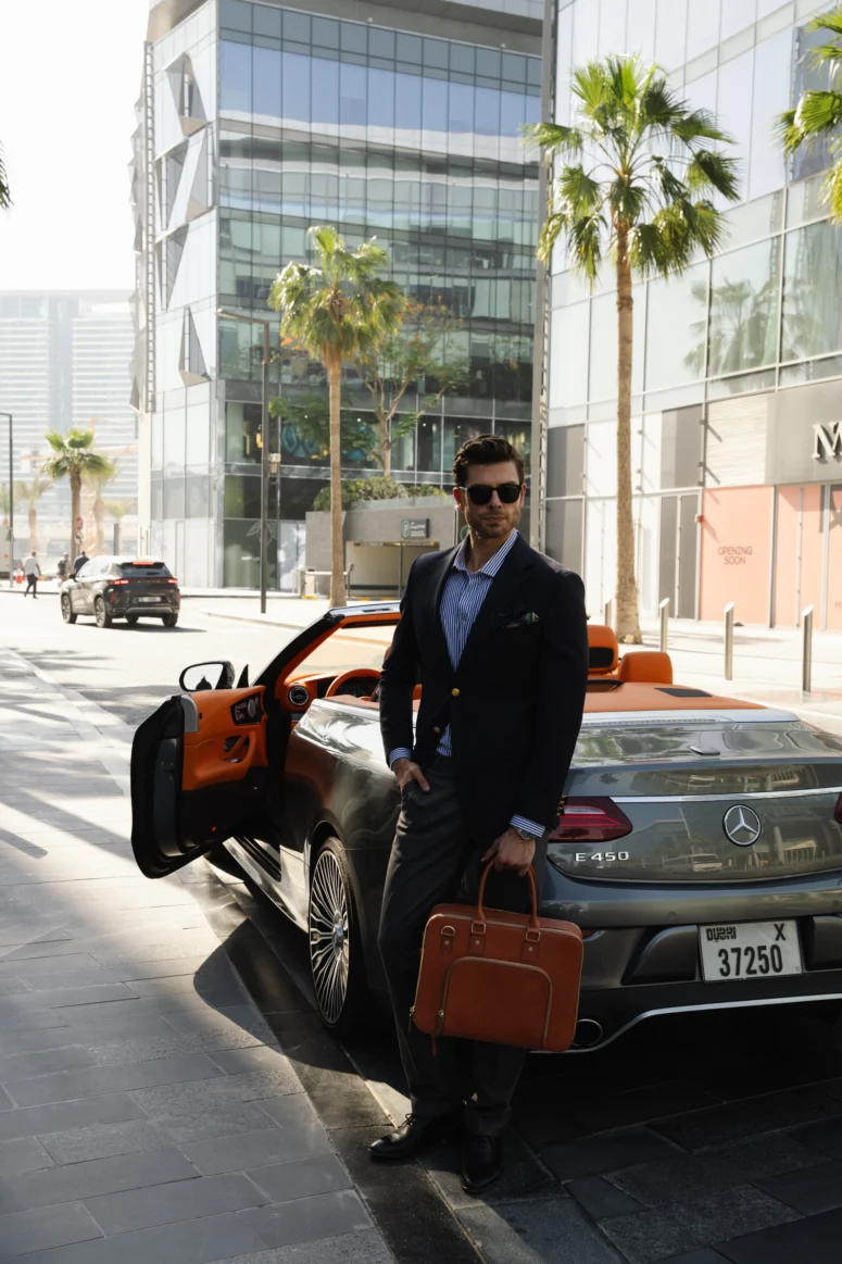 Hamzeh Brown Leather Briefcase - Image 3