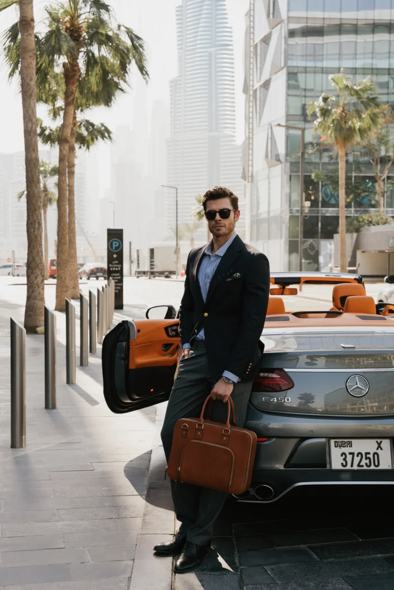 Hamzeh Brown Leather Briefcase - Image 2