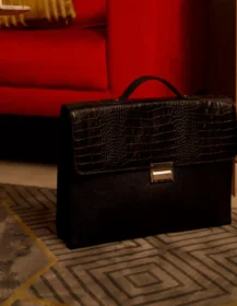 Leather briefcase
