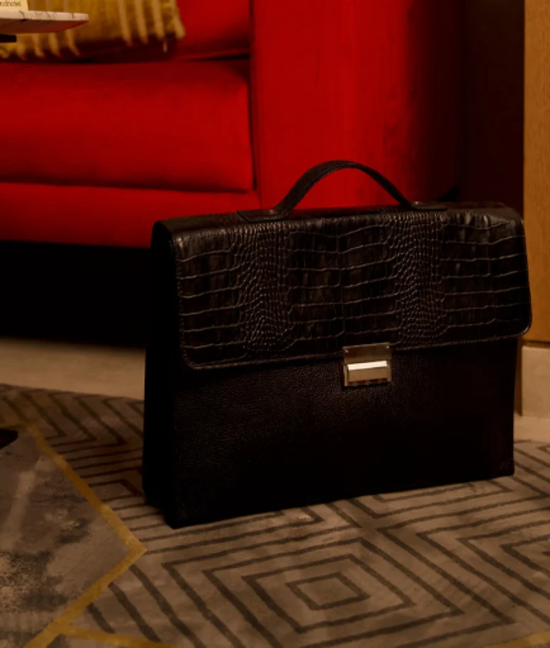 Leather briefcase